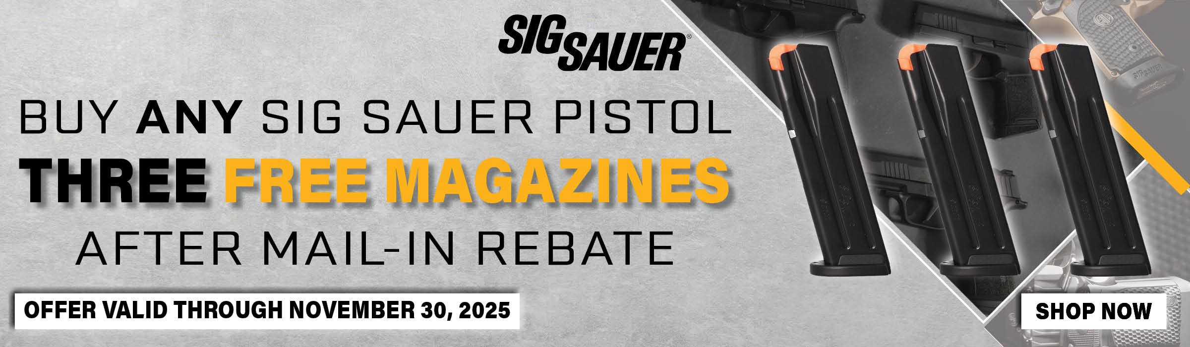 Sig Sauer Three Free Magazines Promo